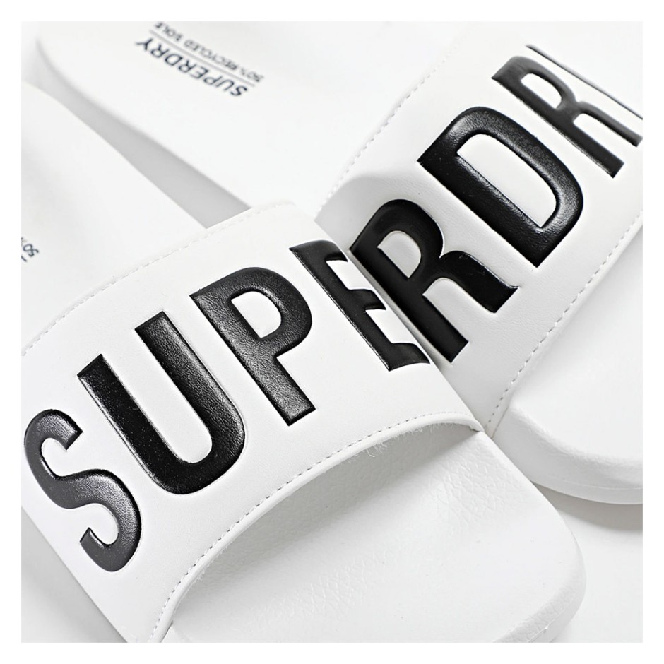 SUPERDRY D2 SDRY CORE VEGAN POOL SLIDE MF310256A-35C White