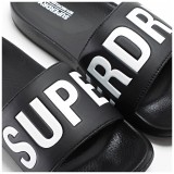 SUPERDRY D2 SDRY CORE VEGAN POOL SLIDE MF310256A-33B Black Image 1