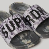 SUPERDRY D2 SDRY CAMO VEGAN POOL SLIDE MF310261A-9TM Grey