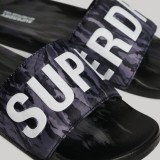 SUPERDRY D2 SDRY CAMO VEGAN POOL SLIDE MF310261A-9TO Coal Image 1