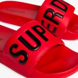 SUPERDRY CORE GRAPHIC POOL SLIDE MF310266A-OGS Red Image 1