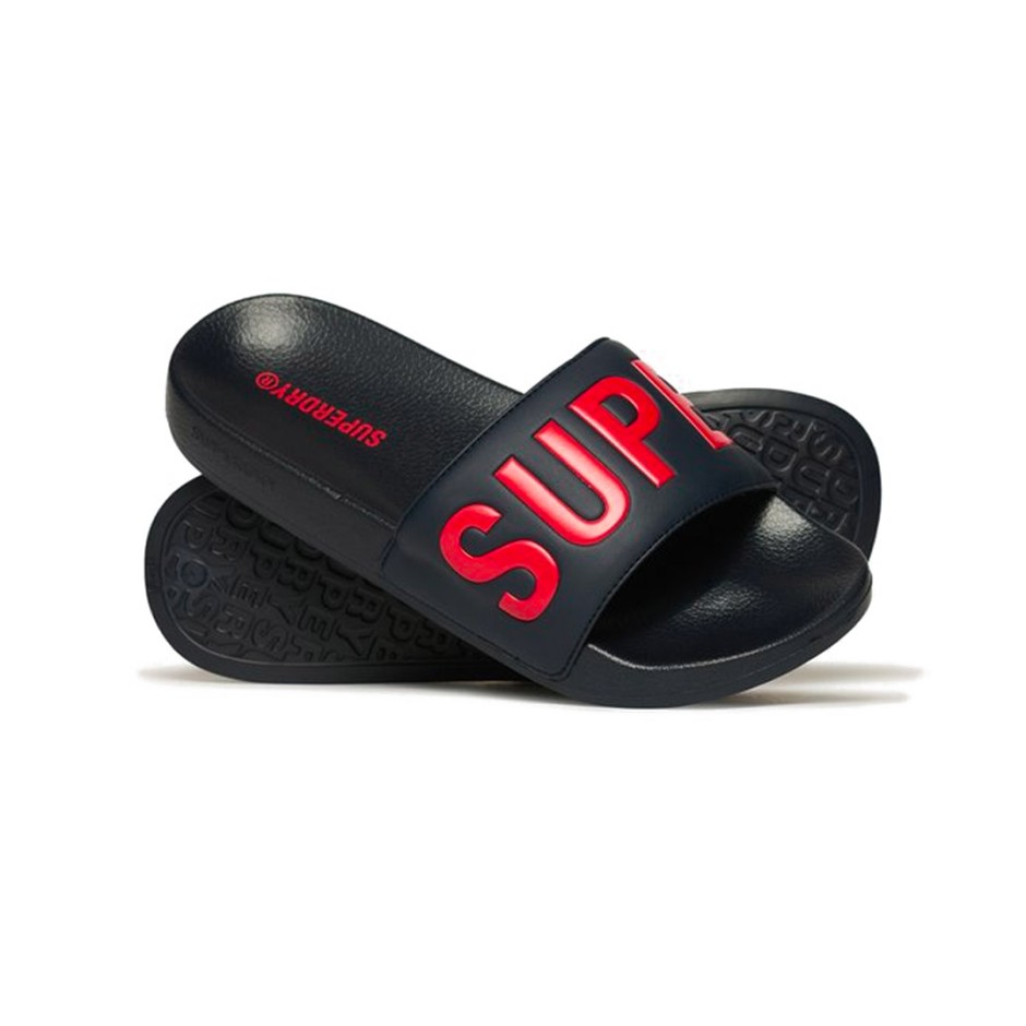 Ανδρικές Παντόφλες Μπλε - Superdry Core Graphic