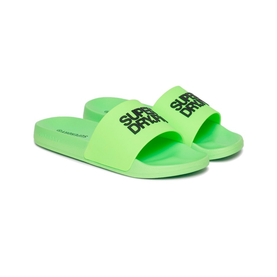 SUPERDRY SPORTSWEAR LOGO POOL SLIDE MF310268A-27Y Lime