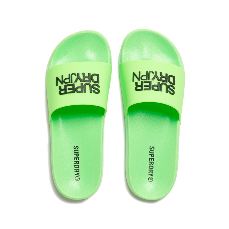 SUPERDRY SPORTSWEAR LOGO POOL SLIDE MF310268A-27Y Lime