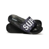 SUPERDRY D2 SDRY CAMO VEGAN POOL SLIDE MF310261A-9TO Coal Image 