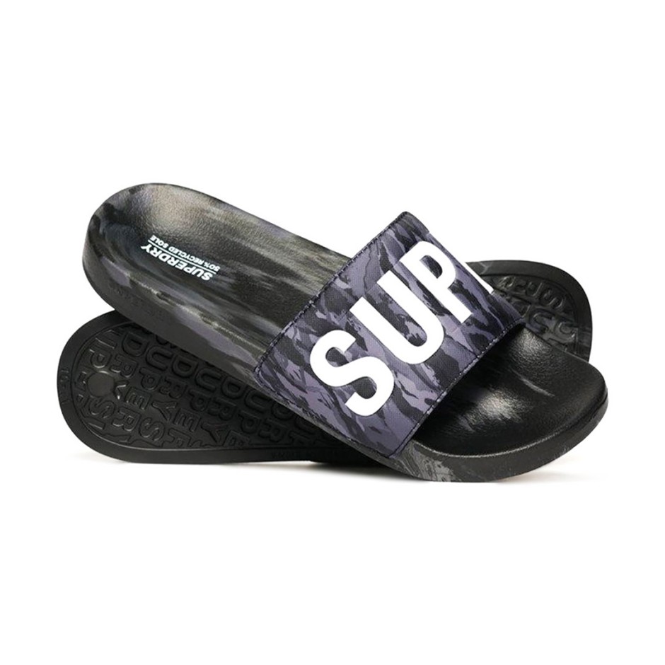 SUPERDRY CORE CAMO POOL SLIDE MF310278A-9TO Grey