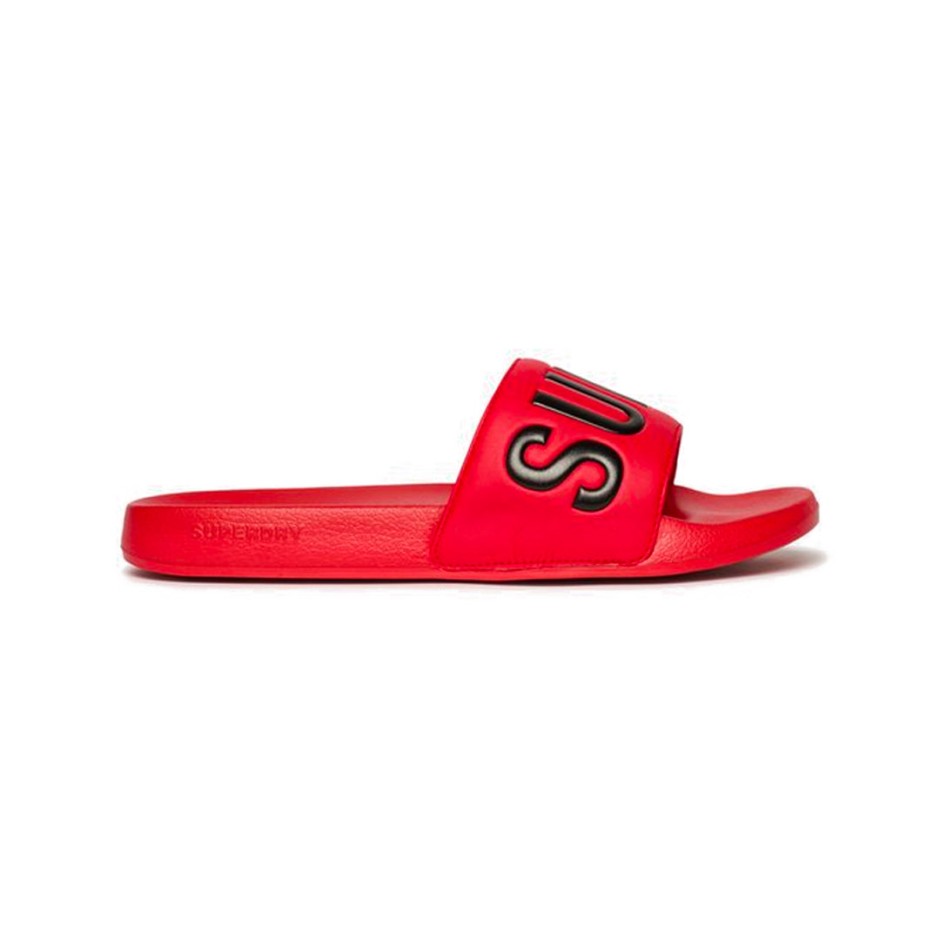SUPERDRY CORE GRAPHIC POOL SLIDE MF310266A-OGS Red
