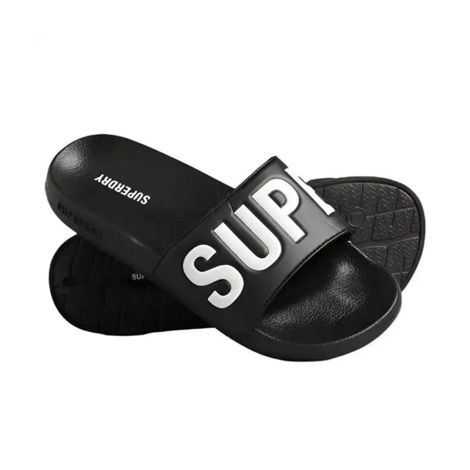 SUPERDRY CORE GRAPHIC POOL SLIDE MF310266A-33B Black