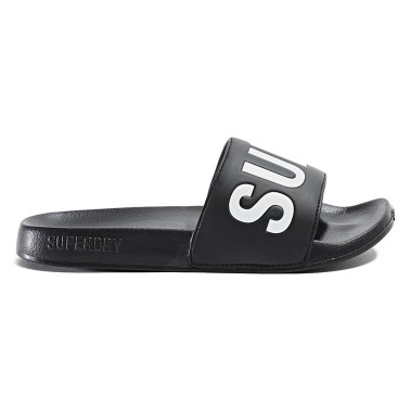 SUPERDRY D2 SDRY CORE VEGAN POOL SLIDE MF310256A-33B Black