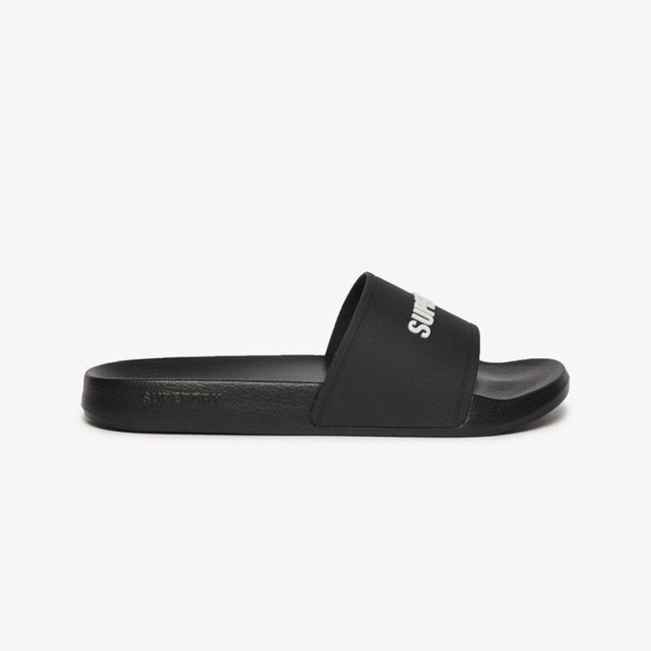 SUPERDRY LOGO POOL SLIDE MF310271A-AZD Black