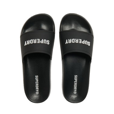 Men's Slides Black - Superdry Logo