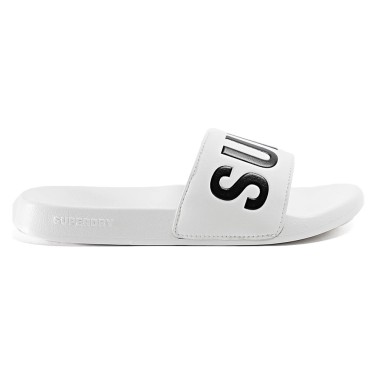 SUPERDRY D2 SDRY CORE VEGAN POOL SLIDE MF310256A-35C White