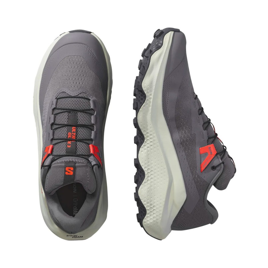 Ανδρικά Παπούτσια Trail Ανθρακί - Salomon Ultra Glide 3