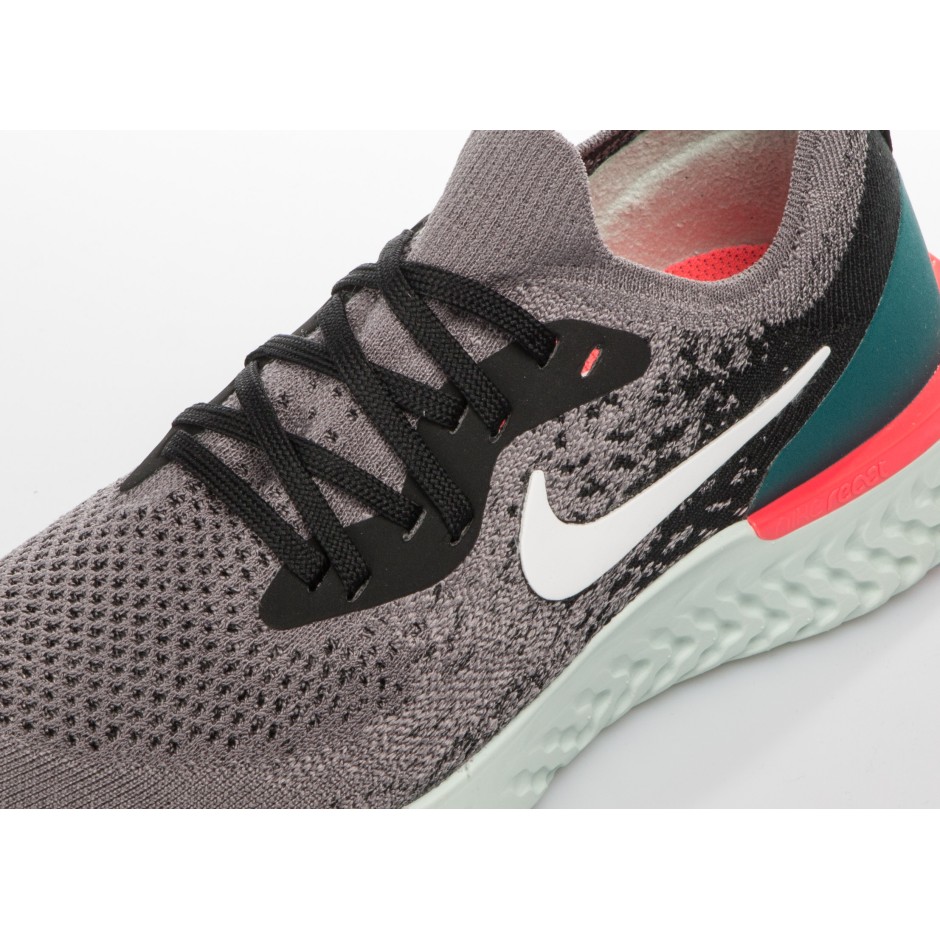 Nike epic react flyknit gunsmoke black geode teal (gs) hotsell
