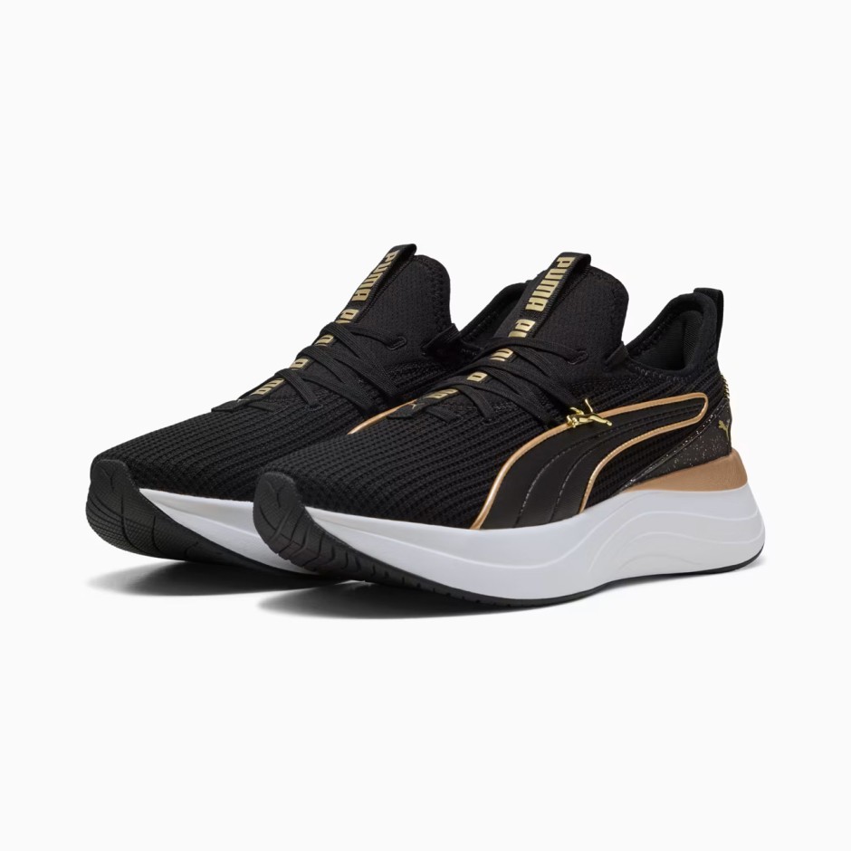 Γυναικεία Sneakers Μαύρα - PUMA SOFTRIDE Sabrina Polished Chrome