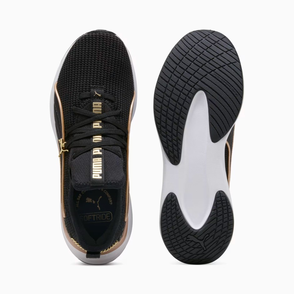 Γυναικεία Sneakers Μαύρα - PUMA SOFTRIDE Sabrina Polished Chrome