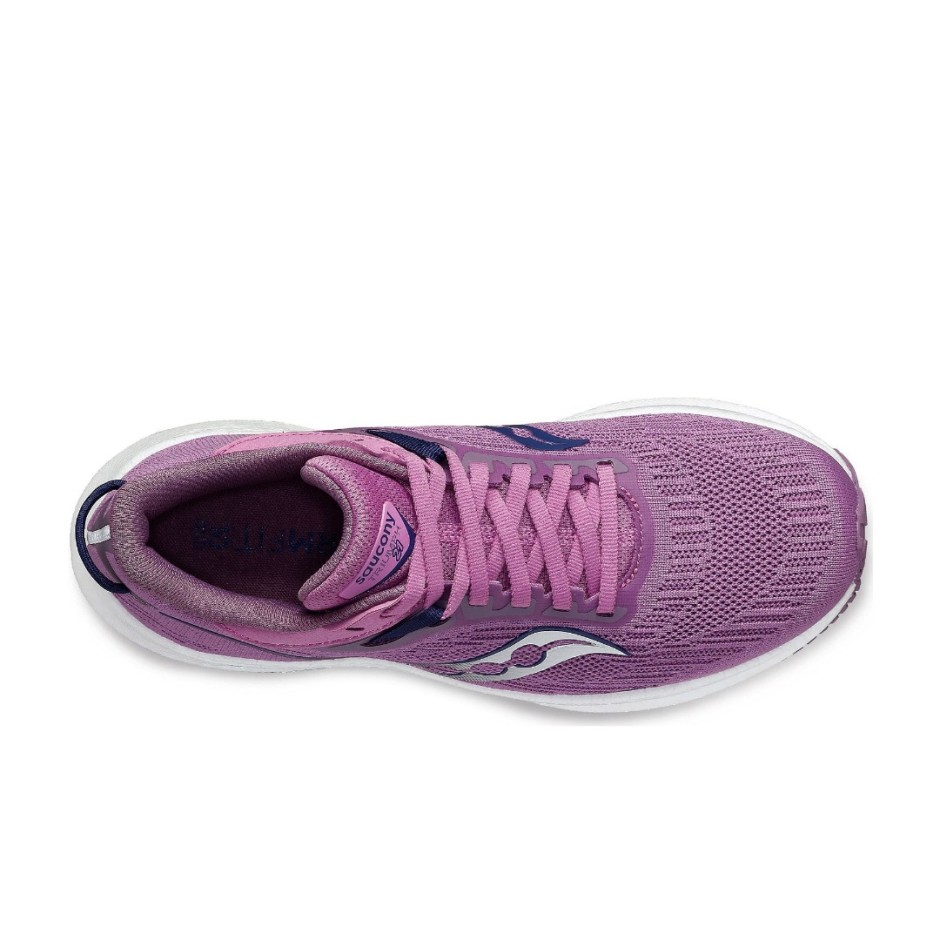 Saucony Triumph 21 Μωβ - Γυναικεία Παπούτσια για Τρέξιμο