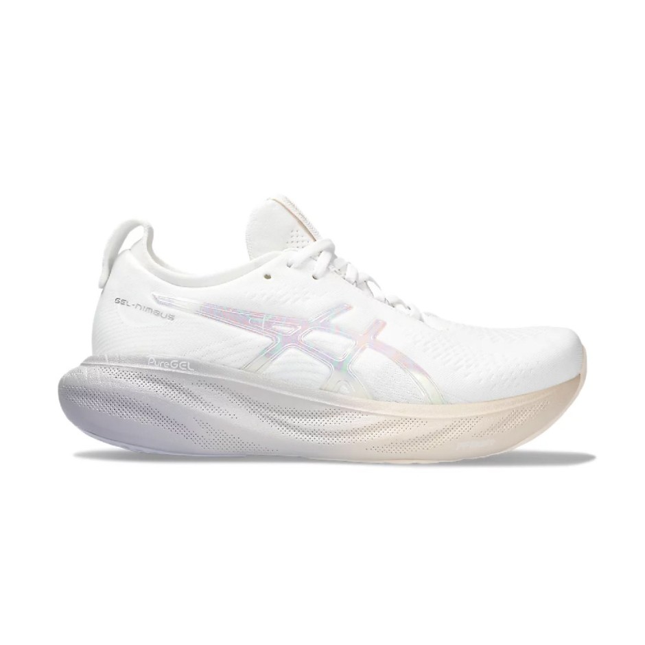 ASICS GEL-NIMBUS 25 ANNIVERSARY Λευκό - Γυναικεία Παπούτσια για Τρέξιμο