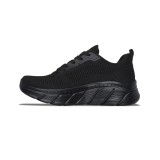 SKECHERS ENGINEERED KNIT FASHION LACE UP SNEAKER 117385-BBK Black Image 0