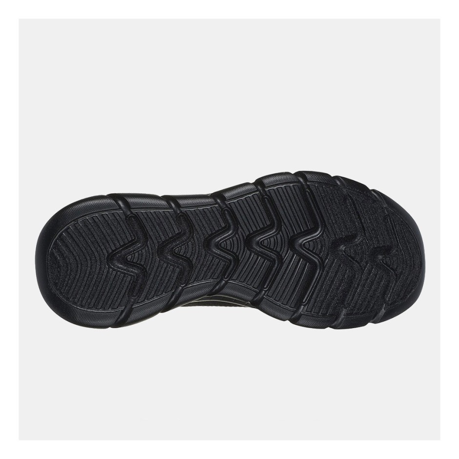 SKECHERS ENGINEERED KNIT FASHION LACE UP SNEAKER 117385-BBK Black