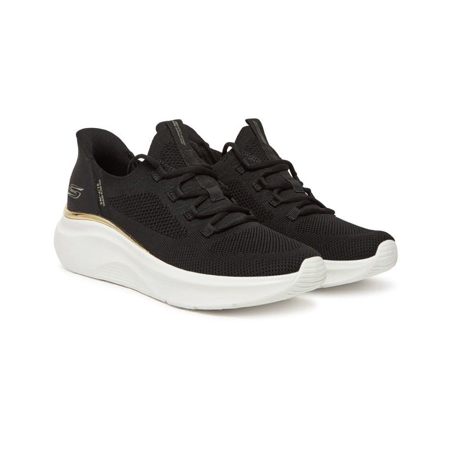 SKECHERS SLIP-INS ENGINEERED KNIT LACE UP 117617-BLK Black