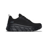 SKECHERS ENGINEERED KNIT FASHION LACE UP SNEAKER 117385-BBK Black Image 