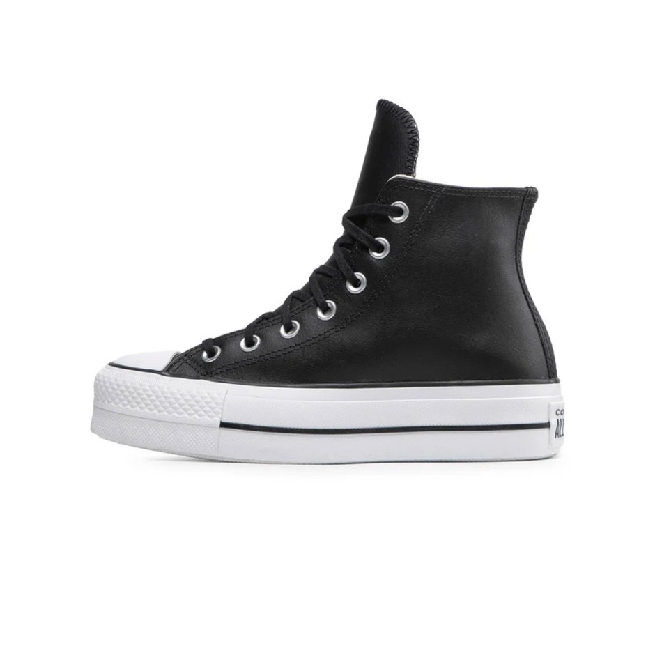 CONVERSE CHUCK TAYLOR ALL STAR CLEAN LEATHER PLATFORM 561675C Μαύρο