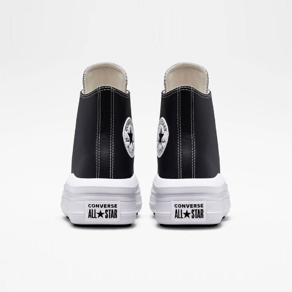 Γυναικεία Sneakers Μαύρα - Converse Chuck Taylor All Star Move Platform Leather 