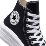 Γυναικεία Sneakers Μαύρα - Converse Chuck Taylor All Star Move Platform Leather  Εικόνα 4
