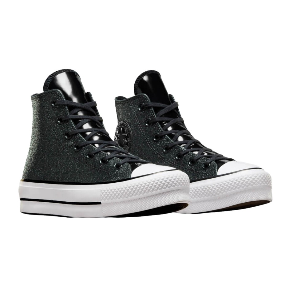 Converse Chuck Taylor All Star Lift Platform Sparkle Party Μαύρο - Γυναικεία Παπούτσια