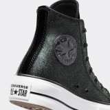 Converse Chuck Taylor All Star Lift Platform Sparkle Party Μαύρο - Γυναικεία Παπούτσια
