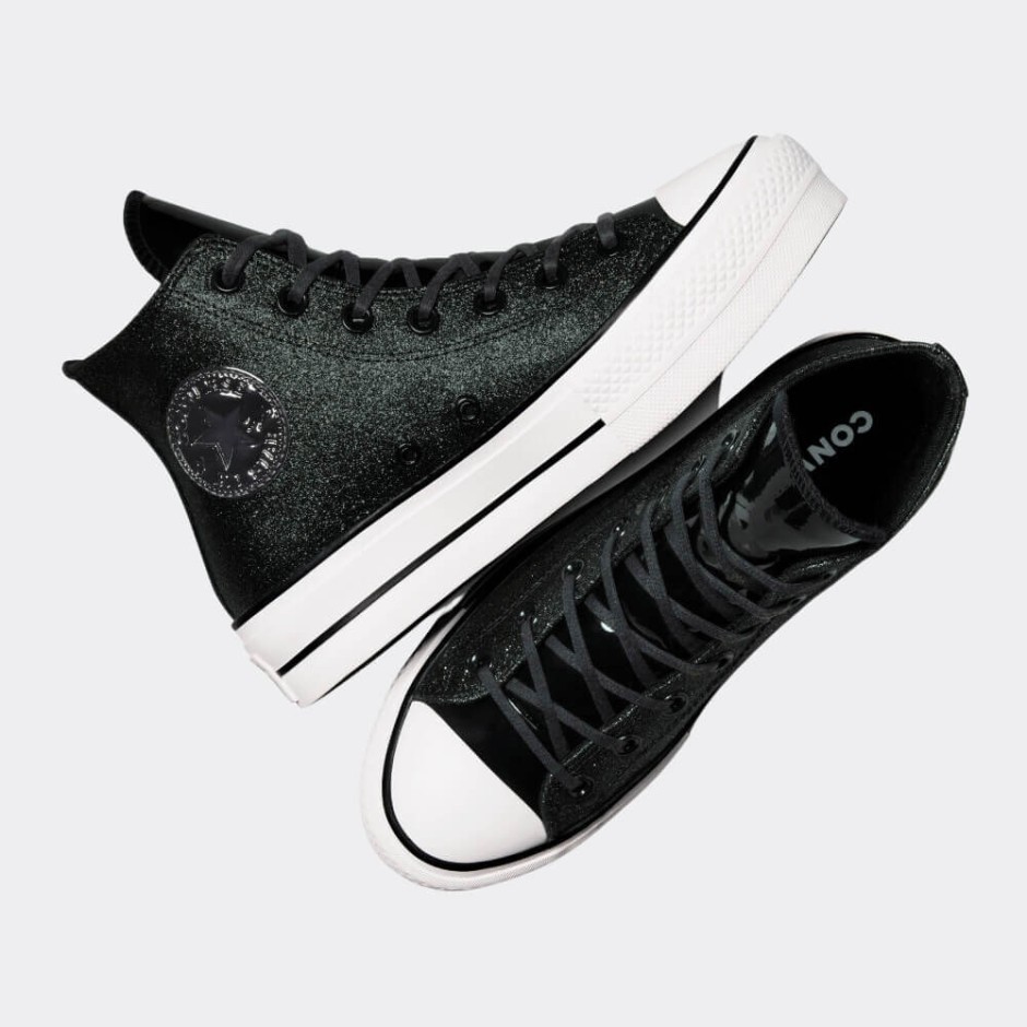 Converse Chuck Taylor All Star Lift Platform Sparkle Party Μαύρο - Γυναικεία Παπούτσια