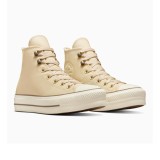CONVERSE CHUCK TAYOR ALL STAR LIFT PLATFORM LEATHER A11158C Ecru Image 1