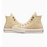 CONVERSE CHUCK TAYOR ALL STAR LIFT PLATFORM LEATHER A11158C Ecru Image 4