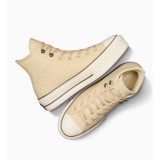 CONVERSE CHUCK TAYOR ALL STAR LIFT PLATFORM LEATHER A11158C Ecru Image 5