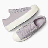 Γυναικεία Sneakers Λιλά - Converse Chuck Taylor All Star Lift Platform Colorful Suede Εικόνα 2
