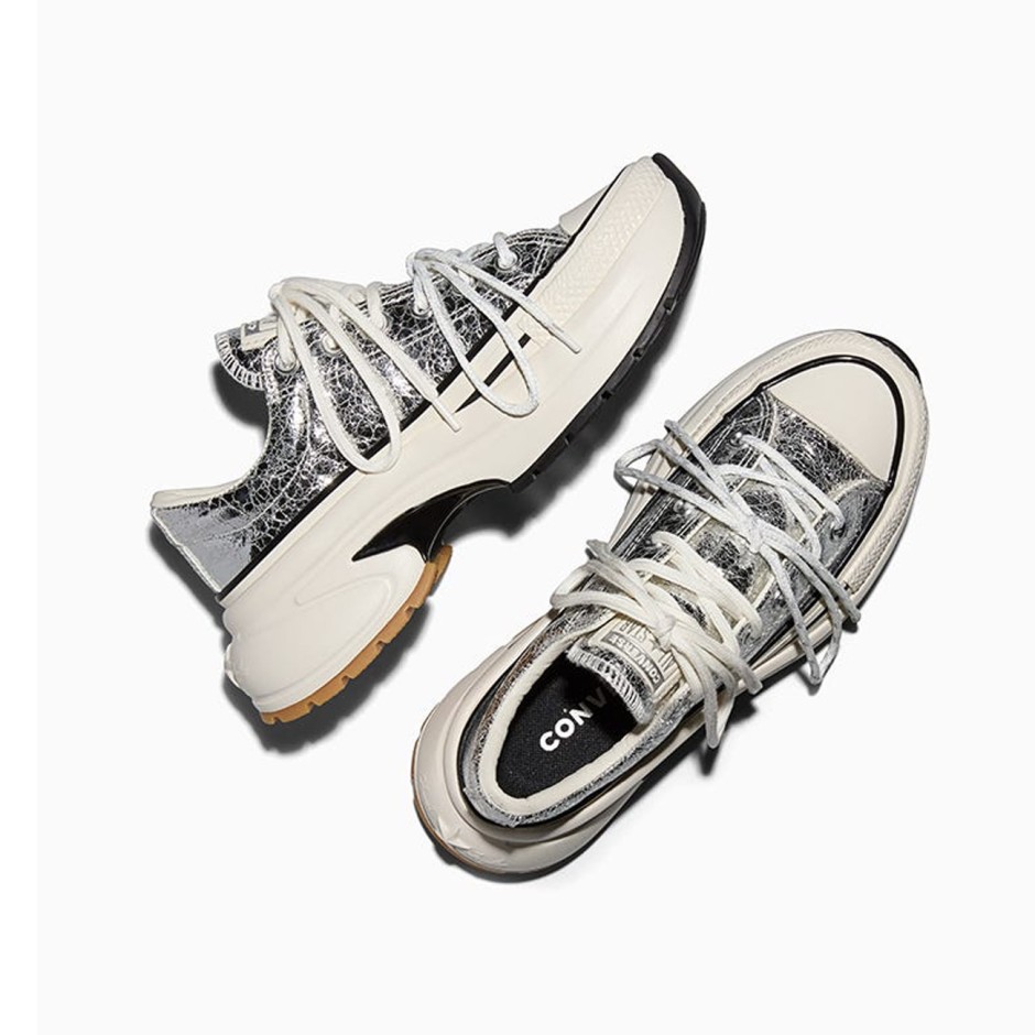 Γυναικεία Sneakers Ασημί - Converse Run Star Crush
