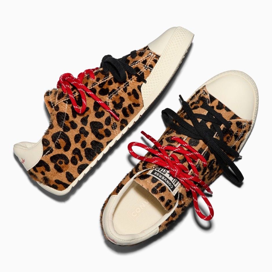Γυναικεία Sneakers Καφέ - Converse Chuck Taylor Lo Leopard Pony Hair
