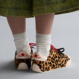 Γυναικεία Sneakers Καφέ - Converse Chuck Taylor Lo Leopard Pony Hair Εικόνα 2