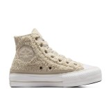 Converse Chuck Taylor All Star Lift Platform Sherpa Μπέζ - Γυναικεία Παπούτσια Εικόνα 