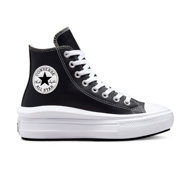 Γυναικεία Sneakers Μαύρα - Converse Chuck Taylor All Star Move Platform Leather 