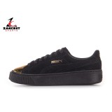 Puma Suede Platform Gold 362222-02 Black Image 
