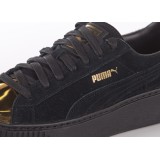 Puma Suede Platform Gold 362222-02 Black Image 2