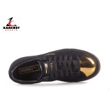 Puma Suede Platform Gold 362222-02 Black Image 4