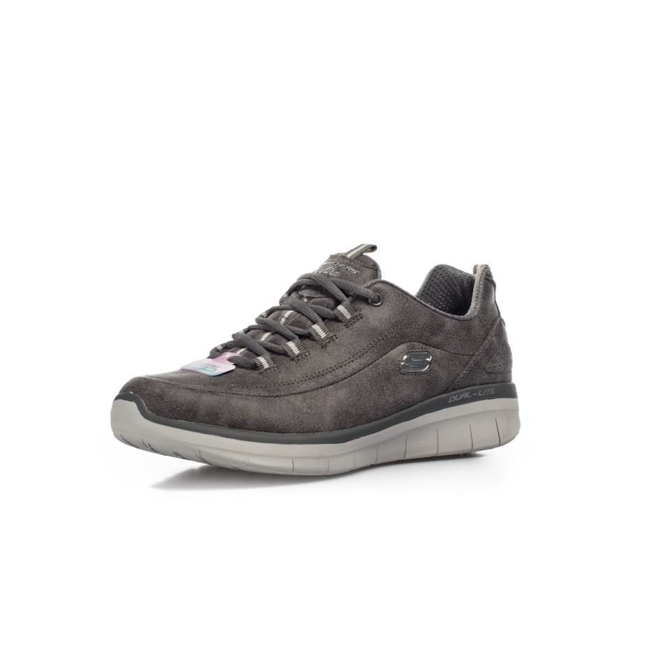 SKECHERS CLASSIC MICROLEATHER LACE-UP 12934-CHAR Γκρί