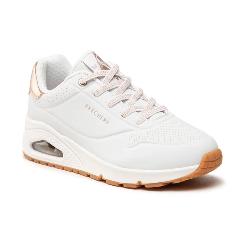 SKECHERS UNO SHIMMER AWAY 155196-WHT White