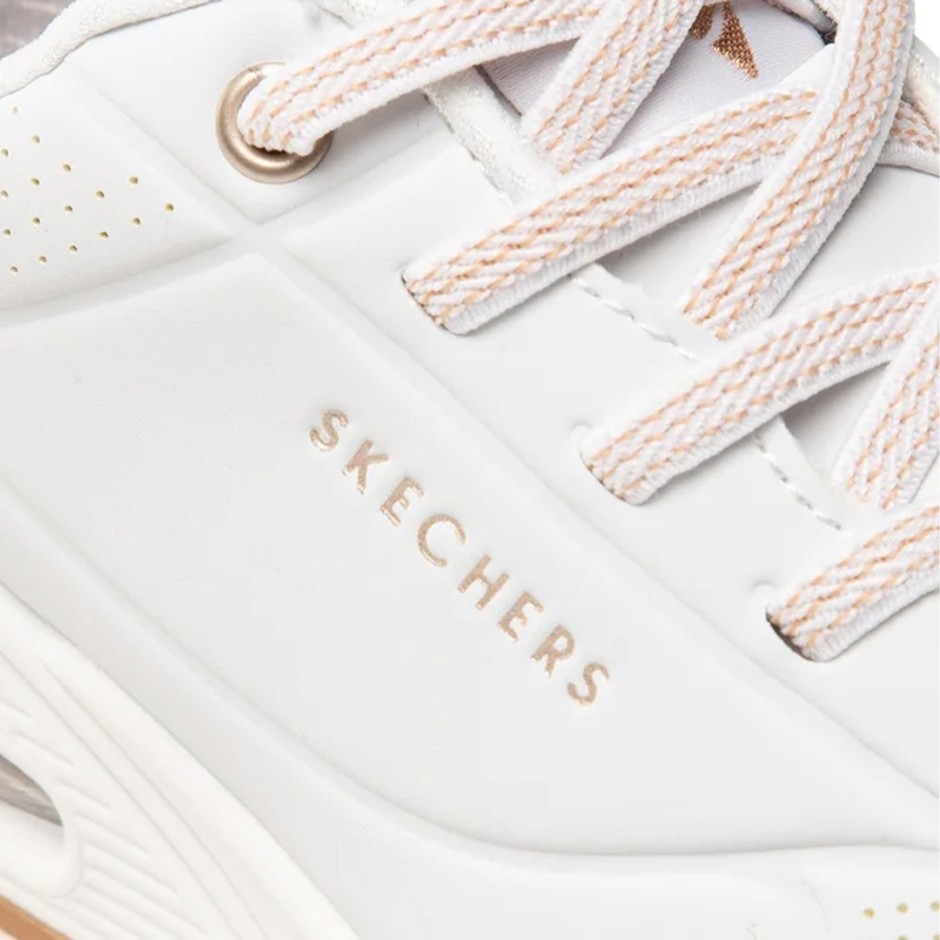 SKECHERS UNO SHIMMER AWAY 155196-WHT White