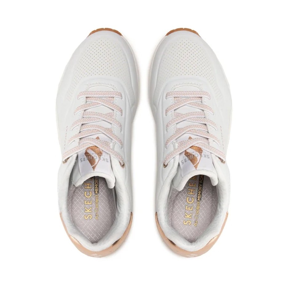 SKECHERS UNO SHIMMER AWAY 155196-WHT White