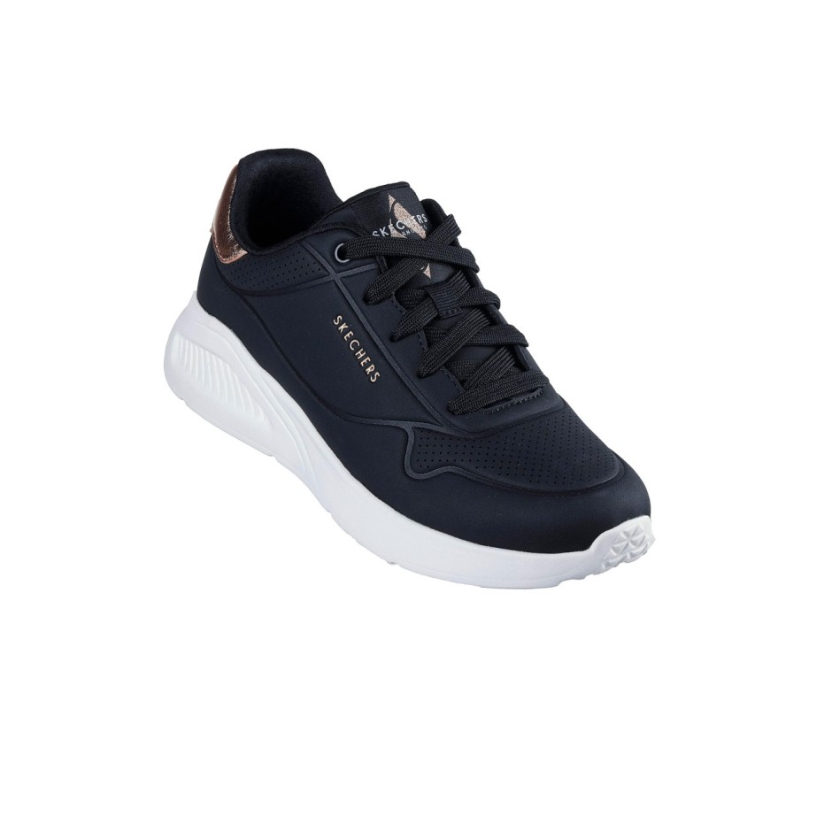 Γυναικεία Sneakers Μαύρα - Skechers Uno Lite-Shimmer Along