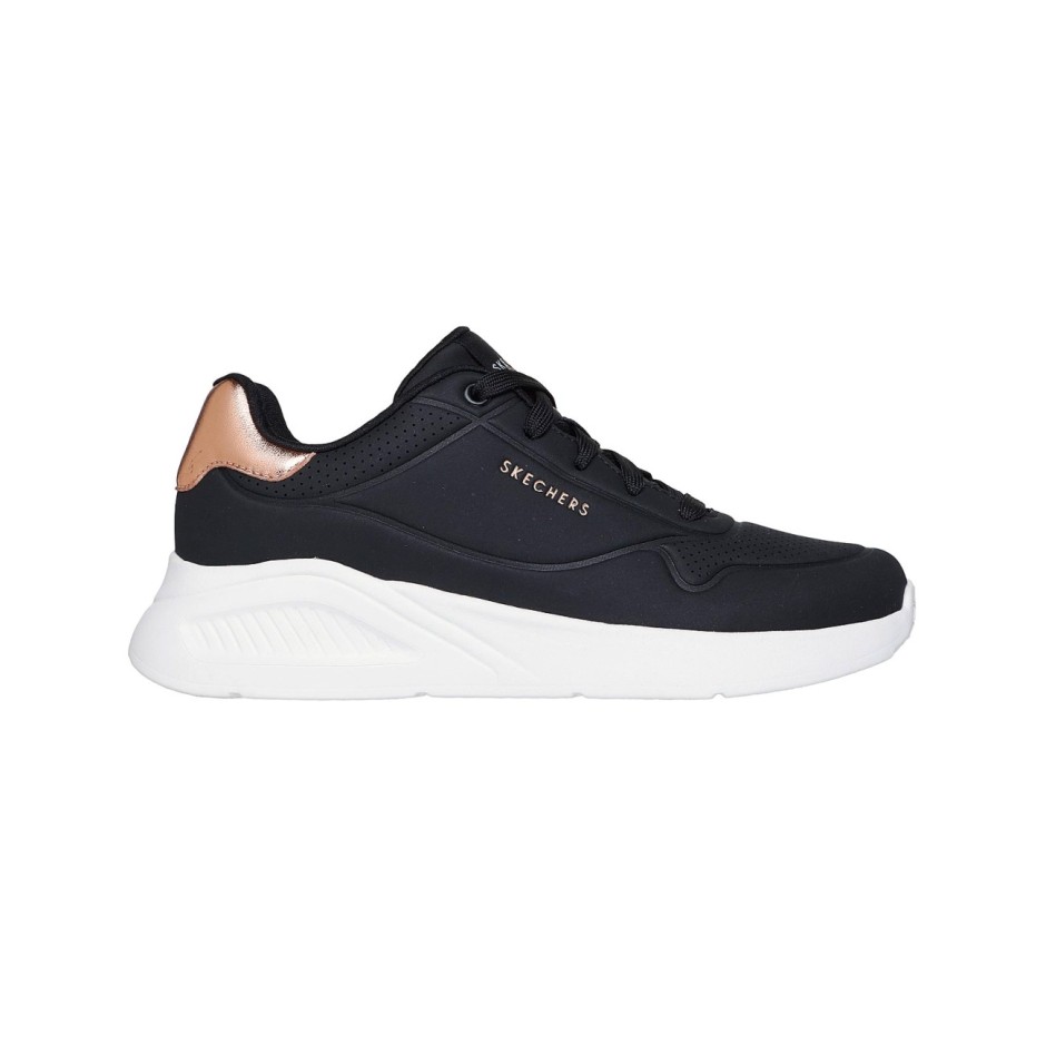 Γυναικεία Sneakers Μαύρα - Skechers Uno Lite-Shimmer Along